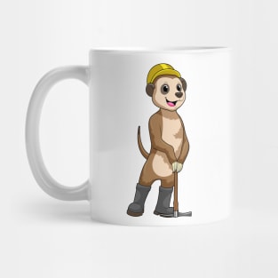 Meerkat as Miner with Pickaxe Mug